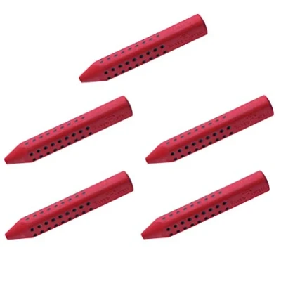 Afbeelding van Faber Castell 187101 Driehoekige gum Grip 2001 (5x rood)
