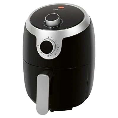 Afbeelding van Clatronic 263964 FR 3769 H hete lucht friteuse,Olie en vetvrije friteuse dankzij lucht,1,8 liter inhoud,voor friet, kippenvleugels nog veel meer,1000 watt,rook geurarm,zwart/zilver