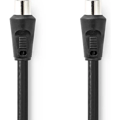 Afbeelding van Coax kabel mannelijk Nedis 1.5 meter (Analoog, Zwart)