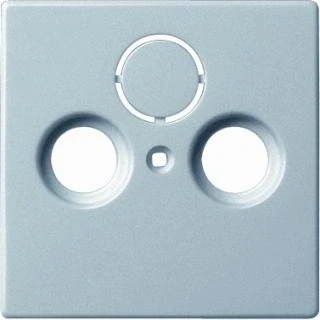 Afbeelding van ABB Busch Jaeger 1743 866 antennecontactdoos centraalplaat Pure stainless steel