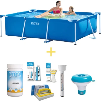 Afbeelding van Intex Zwembad Frame Pool 220 x 150 60 cm Inclusief WAYS Onderhoudspakket