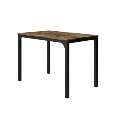 Afbeelding van Vicco Fyrk Eettafel 110 x 70 cm Zwart/eiken rustiek