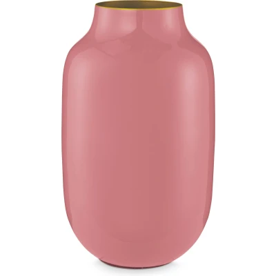 Afbeelding van Vaas Pip Studio Metal Oval Old Pink 30 cm