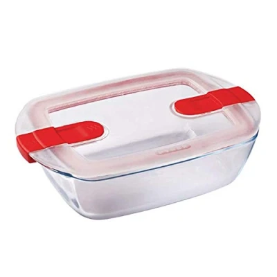 Afbeelding van Pyrex Cook &amp; Heat Voedelcontainer Rechthoek met Deksel 23 x 15cm