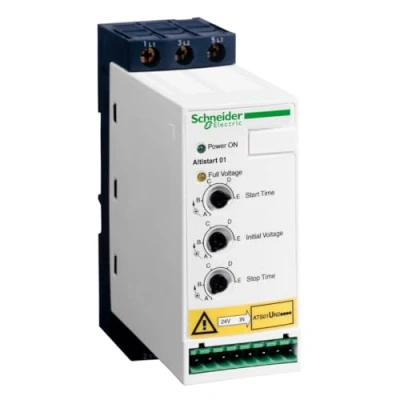 Afbeelding van Schneider electric altistart 01 softstarter 3f 380 415v 50 60hz 5 5kw 12a bij 40 graden gestuurde fasen 2 ats01n212qn