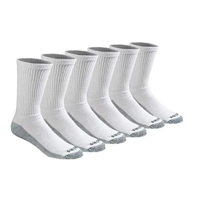 Afbeelding van Dickies Multi Pack Dri Tech Moisture Control Crew Sokken voor heren, verpakking van 12 stuks, Wit (6 paar), L