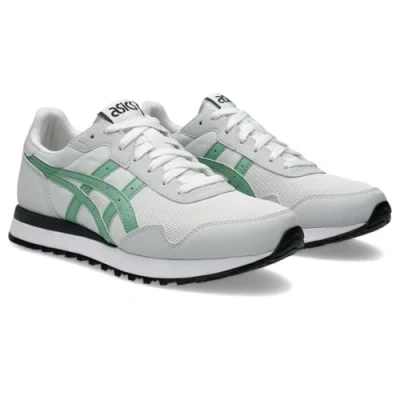 Afbeelding van Asics Sportstyle Tiger Runner II Unisex Sneakers laag, Maat: 37.5, White/dark mint Imitatieleer/ textiel