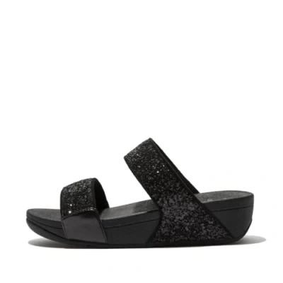 Afbeelding van Fitflop Lulu damessandalen, zwart glitter, 39 EU