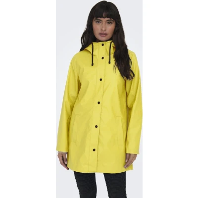 Afbeelding van ONLY Onlnewellen Raincoat Regenjas, Dames, Maat: Large, Dandelion