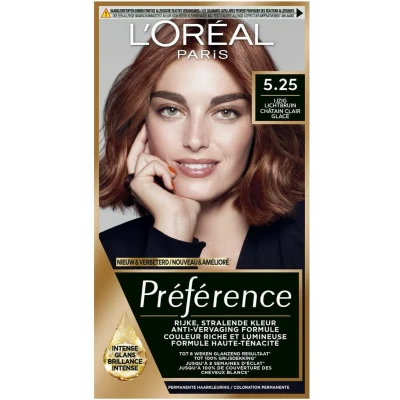 Afbeelding van 3x L&#039;Oréal Préférence Permanente Haarkleuring 5.25 IJzig Lichtbruin
