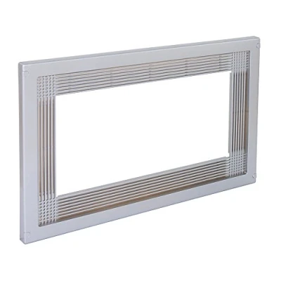 Afbeelding van EMUCA Magnetronframe, voor inbouwmontage in keukenkasten, module 600 mm, x 400 kunststof, zilverkleurig gelakt aluminium, 1 stuk