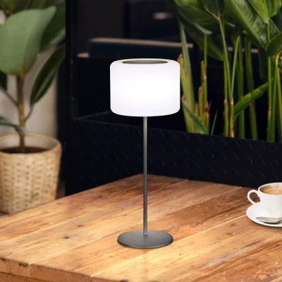 Afbeelding van FH Lighting Solar LED accu tafellamp Pino, zandzwart