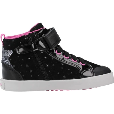 Afbeelding van Geox Baby meisje B Kilwi Girl Sneakers, Black Fuchsia, 22 EU