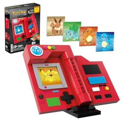 Afbeelding van MEGA Pokémon, bouwspeelgoed voor volwassenen, bouwbare Pokédex van Regio Kanto met 322 onderdelen, licht en kaarten, verzamelaars, HYM37