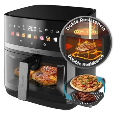 Afbeelding van Cecotec Air Fryer Cecofry &amp; Grill Duoheat 8000. 2200 W, dubbele weerstand, dieet en digitaal, venster, temperatuur instelbaar 80 200 C, 8 menu&#039;s, menu&#039;s