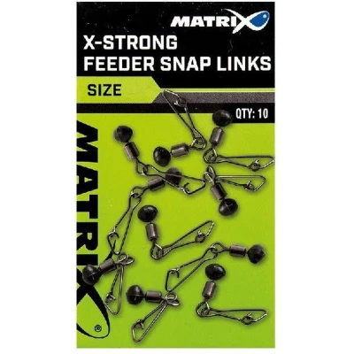 Afbeelding van Matrix X Strong Feeder Snap Links (10 pcs) Maat : 10