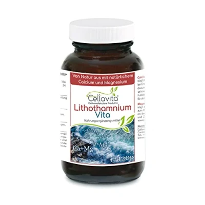 Afbeelding van CELLAVITA Lithothamnium Vita Calcium + Magnesium 100% zuiver en natuurlijk zonder toevoeging (100% rode alge) Maandvoorraad 120 g
