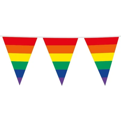 Afbeelding van Vlaggen slinger XL regenboog 30x45cm