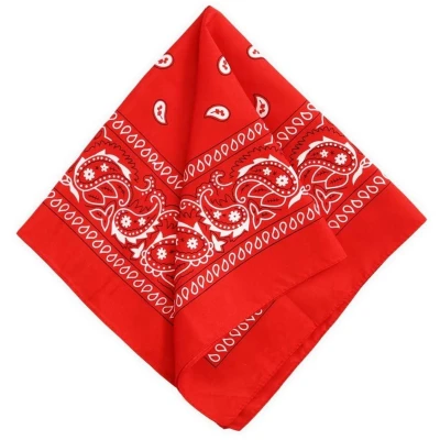 Afbeelding van grote bandana zakdoek hoofdbandana&#039;s voor mannen en vrouwen cowboy pack set bandana, Rood, L