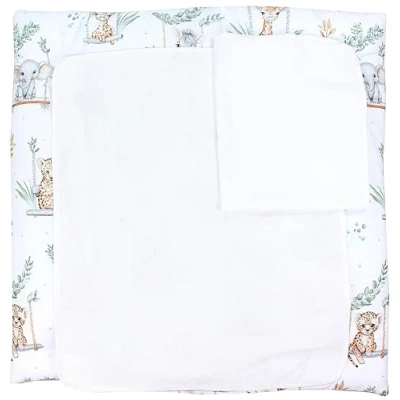 Afbeelding van TupTam Baby Aankleedkussen incl. 2 Badstof Hoezen ANK019, Safari schommel groen, 76 x cm