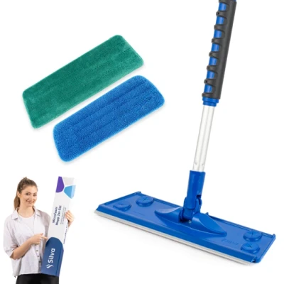 Afbeelding van Silva Vloerwisserset Telescoopsteel Microvezel Natte &amp; Wand Mopset