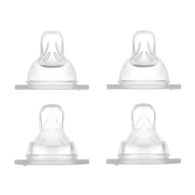 Afbeelding van MAM speen maat 2 + 3 in een set van 4, zacht speentje geschikt voor alle flessen en Trainer, babyspeen met gemiddelde snelle doorstroming, vanaf 4+ maanden