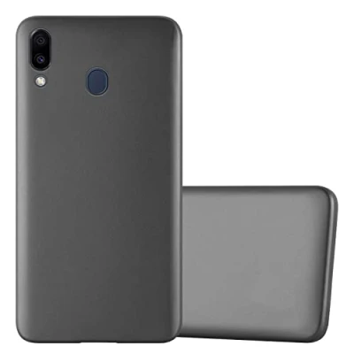 Afbeelding van Cadorabo Hoesje geschikt voor Samsung Galaxy M20 in METALLIC GRIJS Beschermhoes gemaakt van flexibel TPU silicone Case Cover