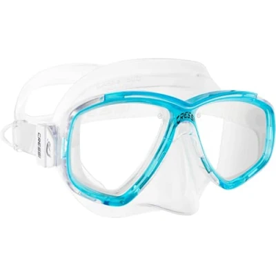 Afbeelding van CRESSI Perla Mask Masker Ideaal voor Snorkelen Vrijduiken Duiken, Transparant/Aquamarijn, Eén maat, Unisex Volwassene