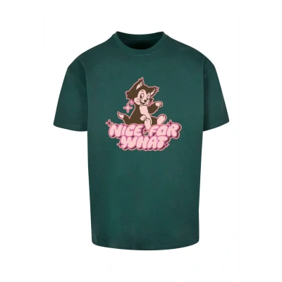 Afbeelding van Upscale by Mister Tee NICE FOR WHAT Heavy Tshirt print, Heren, Maat: Medium, Bottlegreen