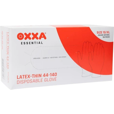 Afbeelding van M safe 4140 disposable latex handschoen 100 stuks 9 l, naturel