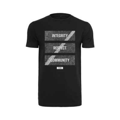 Afbeelding van Merchcode Integrity Respect Community TEE Tshirt print, Heren, Maat: Large, Black