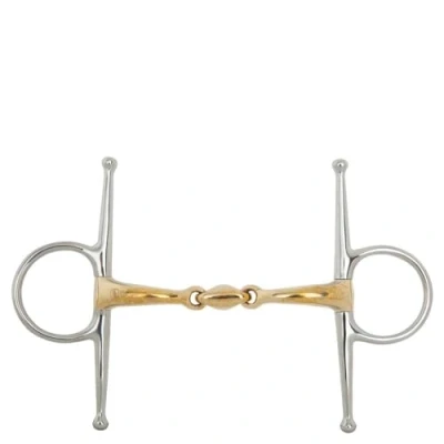 Afbeelding van BR Dubbel Gebroken Kneveltrens Soft Contact 14 mm Scharen 127 13,5 Zilver/goud Geel