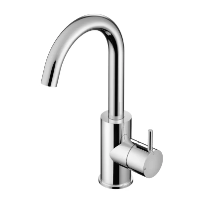 Afbeelding van HotBath Cobber wastafelmengkraan 27.8cms met draaibare uitloop zonder waste Chroom