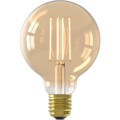 Afbeelding van Calex Filament LED Lamp G95 Vintage Lichtbron E27 Goud Warm Wit Licht Dimbaar
