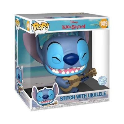 Afbeelding van Funko Pop! Disney: Stitch Ukelele Exclusive 25cm 10&#039;&#039; Jumbo Special Edition