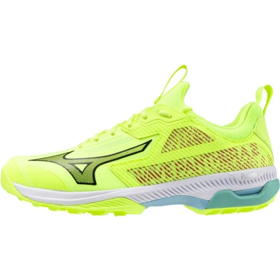 Afbeelding van Mizuno WAVE PANTHERA 2 neo lime/black/splish splash Dames/Heren Maat 40,5