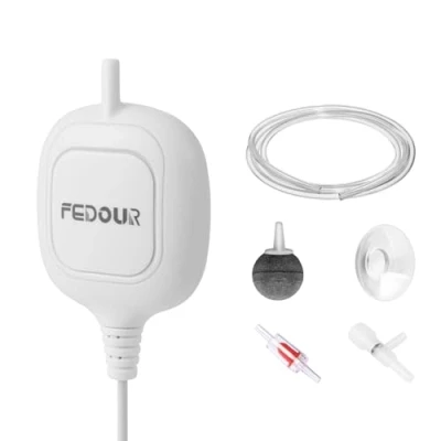 Afbeelding van FEDOUR Nano stille aquariumluchtpomp, mini whisper luchtpomp voor aquaria, zuurstofpomp aquaria tot 80 liter, Betta aquarium, visglas
