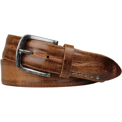 Afbeelding van Fana Belts leren riem cognac Extra Brede 4.5cm Taillemaat 115 dames / heren riemen