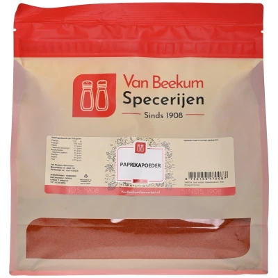 Afbeelding van Van Beekum Specerijen Paprikapoeder 1 kilo (hersluitbare stazak)