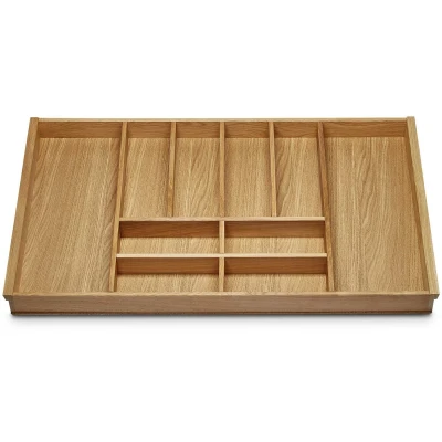 Afbeelding van EIK besteklade voor 90 mm lade bijv. Nobilia vanaf 2013 (473 x 797 mm) Houten met 10 vakken ORGA BOX III