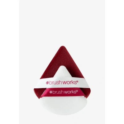 Afbeelding van Brushworks Limited Edition Triangular Powder PUFF DUO Makeupsponsjes &amp; blenders, Maat: One Size,