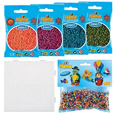 Afbeelding van Hama Parels grootte mini, kunststof, meerkleurig, diameter midi: 2,5 mm