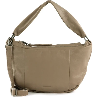 Afbeelding van FREDsBRUDER Leren Schoudertas Rousur Small Shoulderbag Taupe Lichtbruin