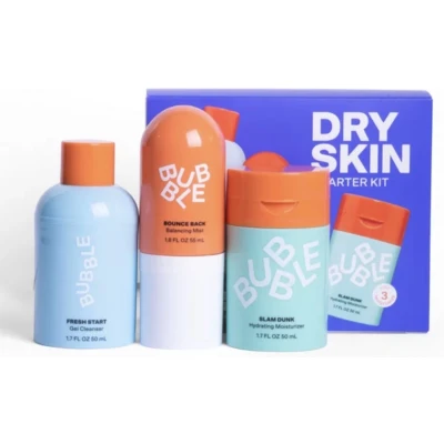 Afbeelding van Bubble Skincare 3 Step Includes Fresh Start Gel Cleanser 50ml Bounce Back Toner 55ml Slam Dunk Hydrating Face Moisturizer Skin care set Geschenk Kerstcadeau