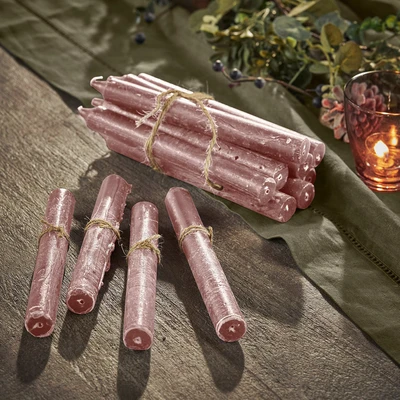 Afbeelding van LOBERON Kerze 12er Set Bauceau rosa