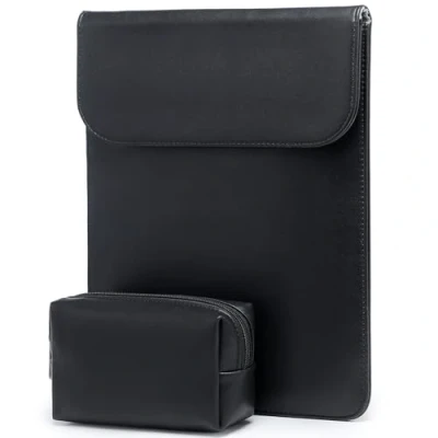 Afbeelding van HYZUO 15 16 Inch Laptop Hoes Sleeve Laptophoes Laptoptas Compatibel met 2019 2021 MacBook Pro A2141/Surface 4/3 Inch/Dell XPS 15/2012 Kleine Tas, Zwart