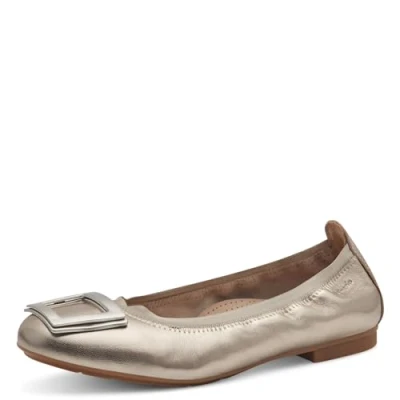 Afbeelding van Tamaris Ballerina&#039;s voor dames, 8 82103 42, Lt Gold, 40 EU breed, Breed