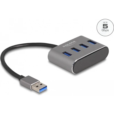 Afbeelding van Delock 4 Port USB 5 Gbps Hub with Type A connector ports on top