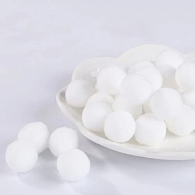 Afbeelding van 100 stuks pompons bal pluizige geassorteerde ballen voor doe het zelf creatieve ambachten decoraties (3 cm wit)