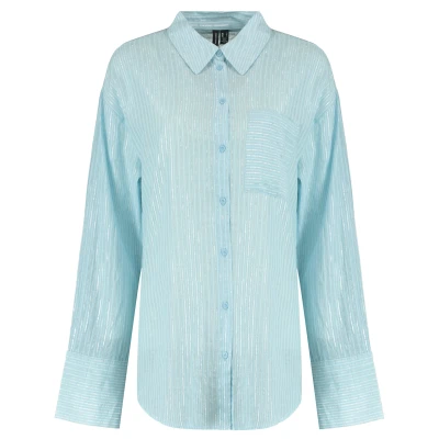 Afbeelding van VERO MODA blouse lichtblauw met lurex